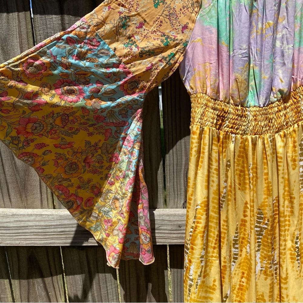 Earthbound Floral Multicolor Maxi Dress - Picture 3 of 8